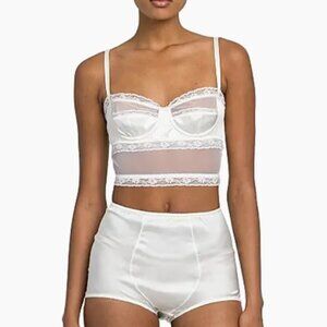 DOLCE & GABBANA White Lace Bustier Top - IT 38 / US XS - Authentic Archive